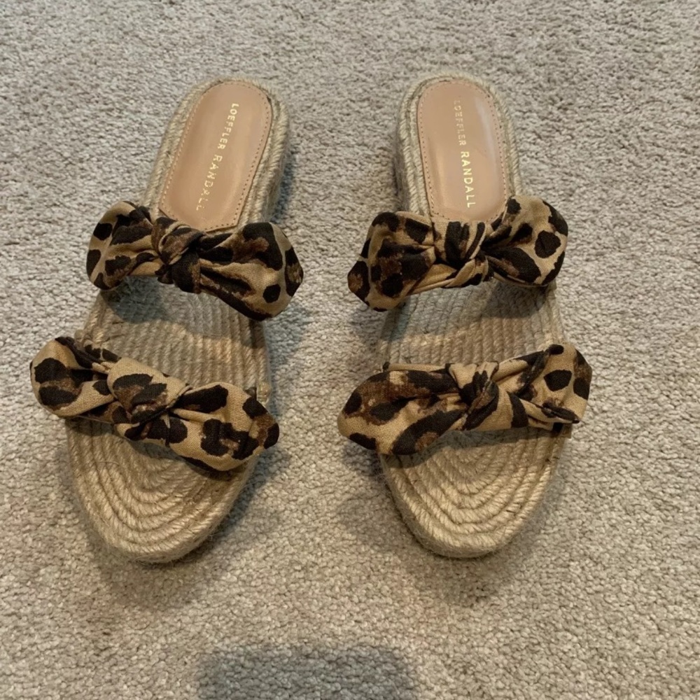 Loeffler Randall leopard sandals